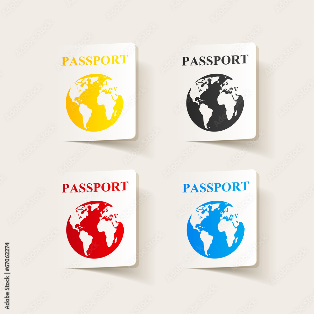 Obraz premium realistic design element: passport