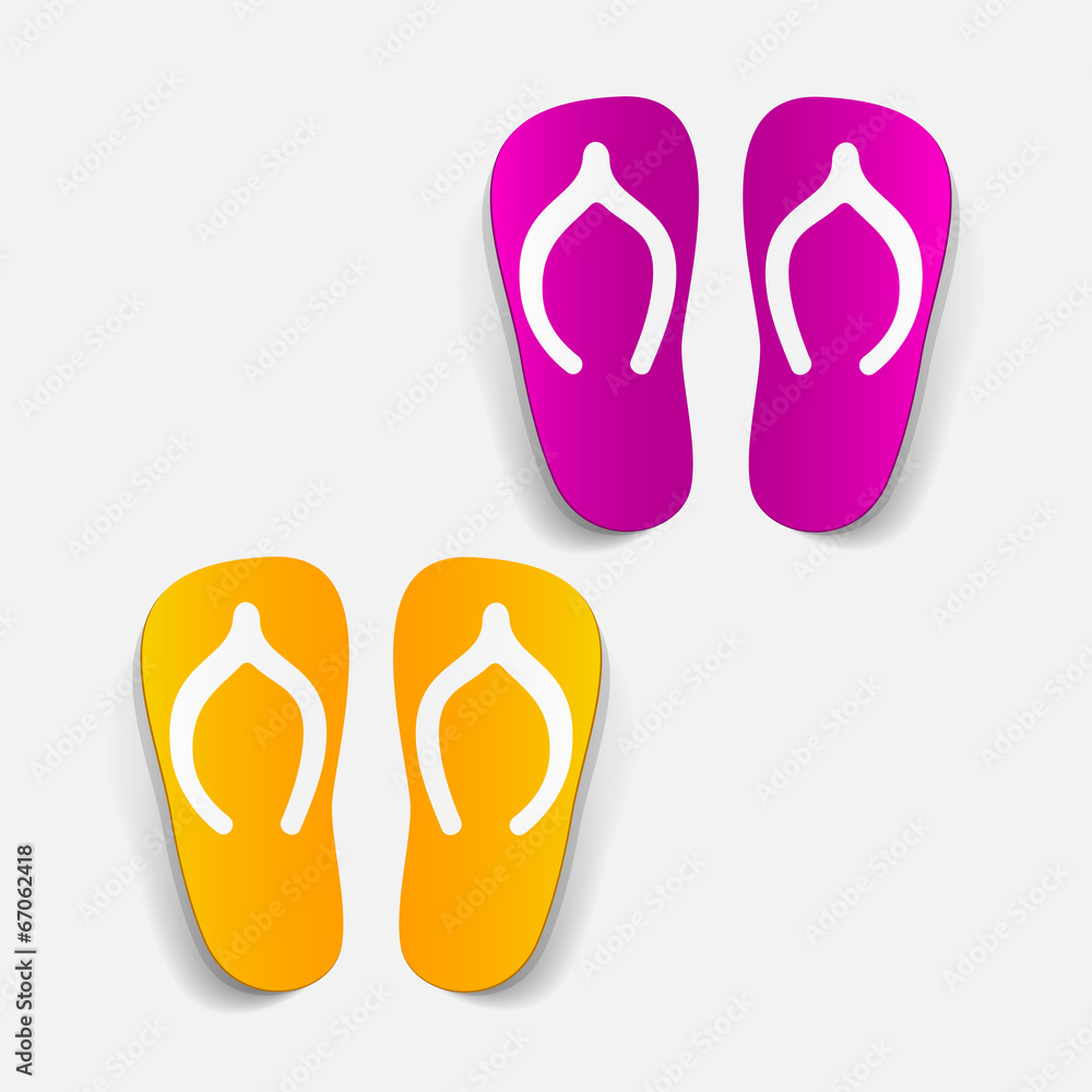 realistic design element: slippers realistic design element: slippers