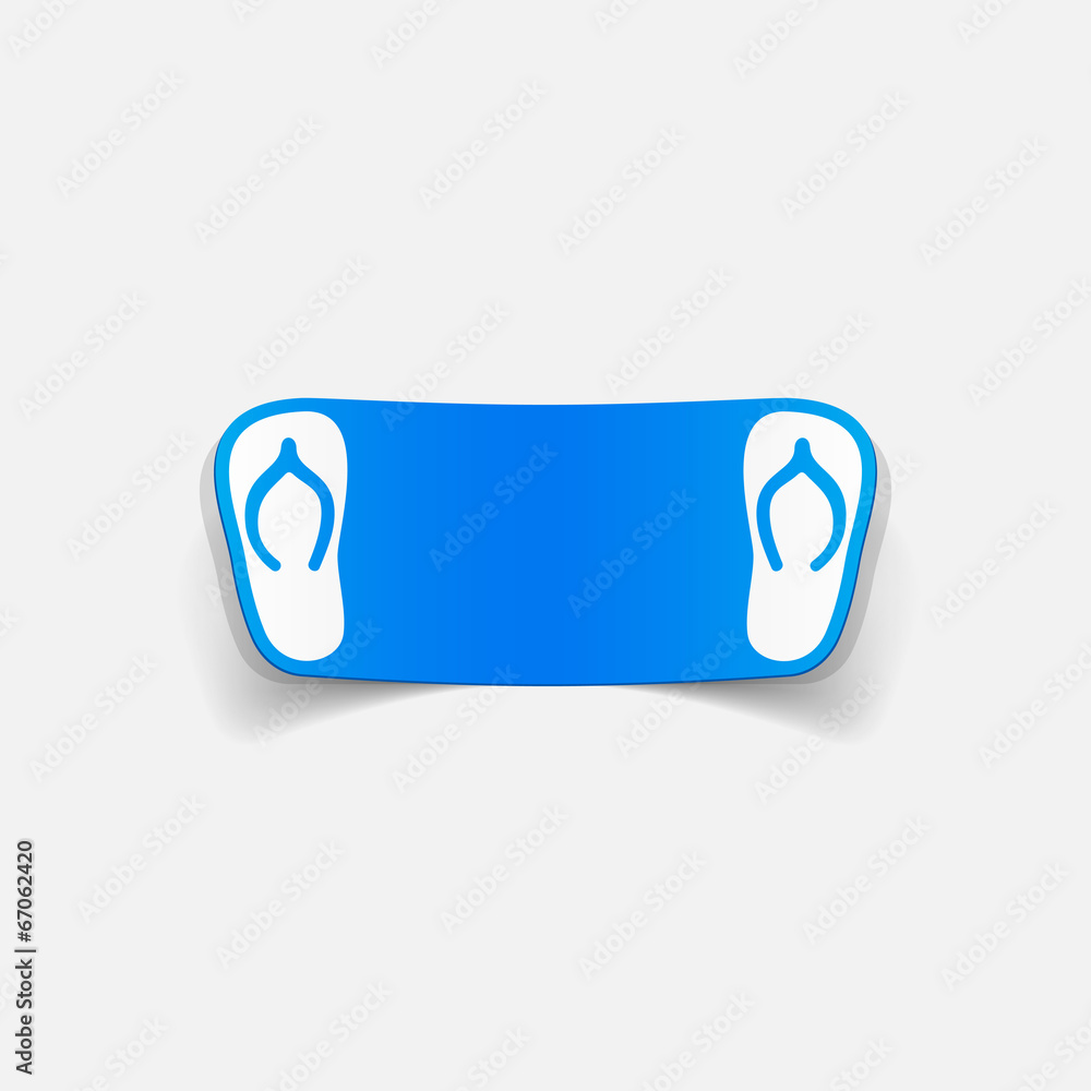 realistic design element: slippers realistic design element: slippers