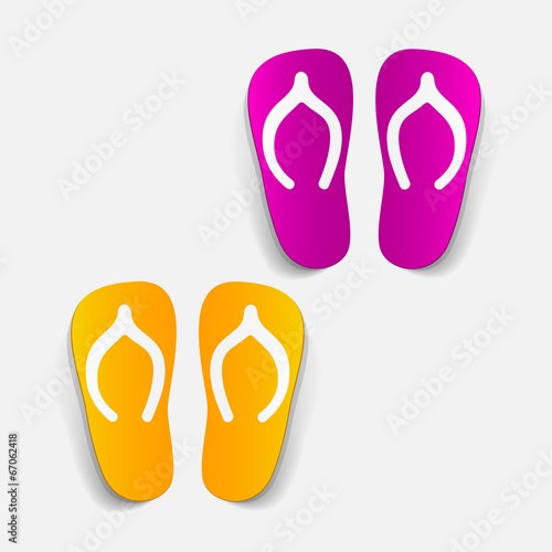 realistic design element: slippers