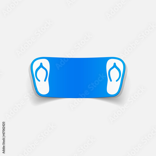 realistic design element: slippers