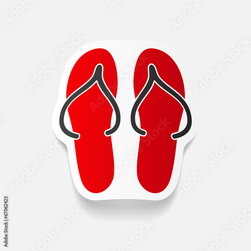 realistic design element: slippers