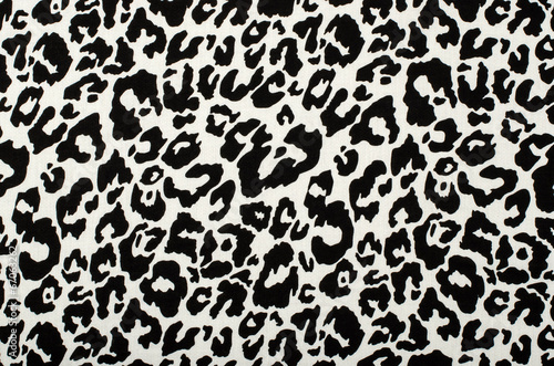  Black and white leopard pattern.Animal print as background.