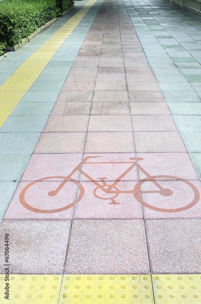 bicycle road sign in Bangkok