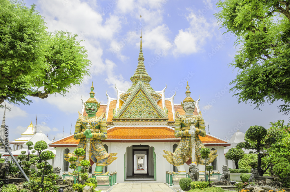 Demon Guardian Statues at Wat arun,bangkok thailand