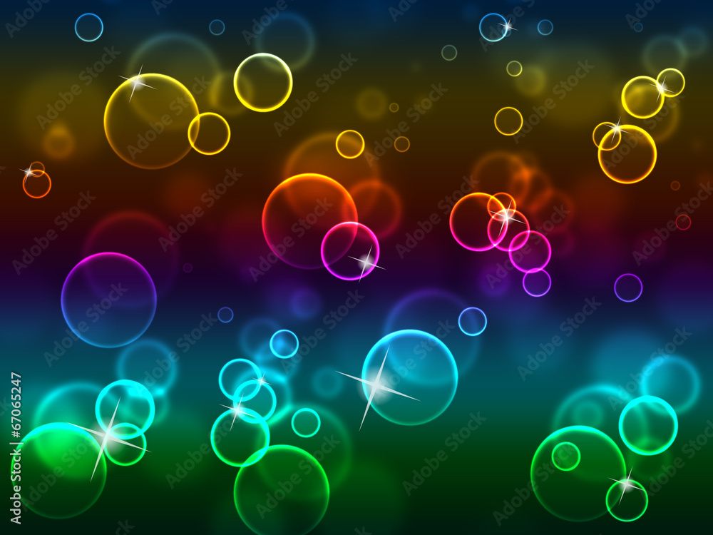 Bubbles Background Means Text Space And Abstract