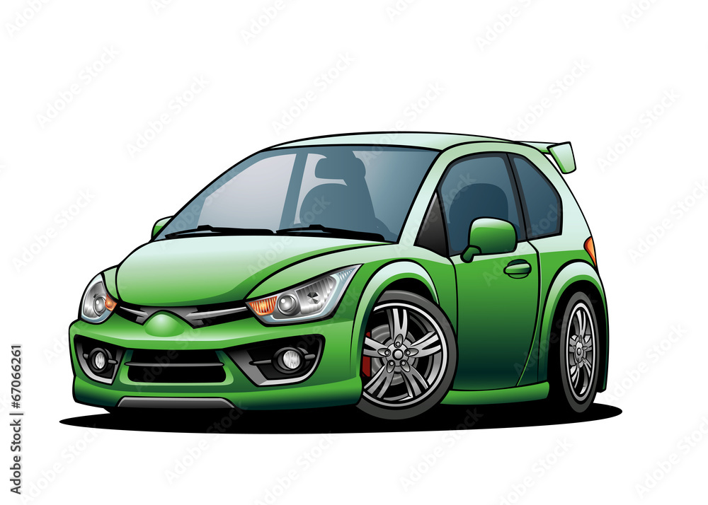 Green Subcompact Car