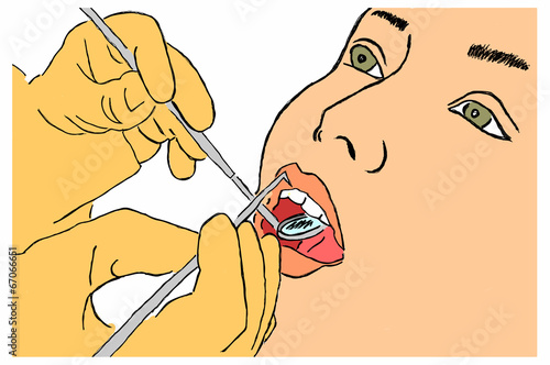 mestieri - dentista su sfondo bianco