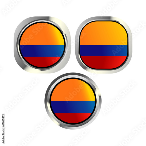 Colombia flag button © Lal Perera