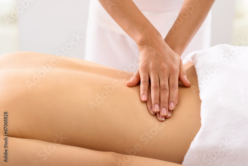 Female back massage