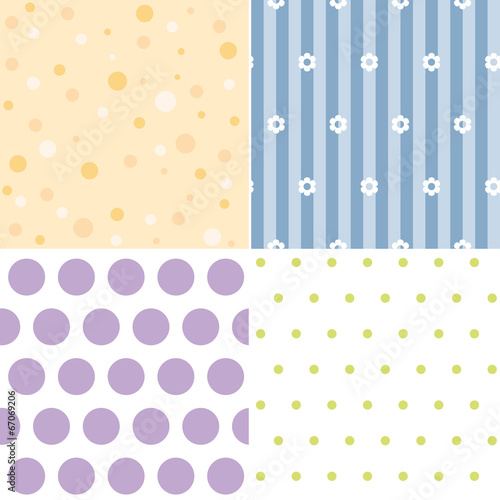 Four seamless background