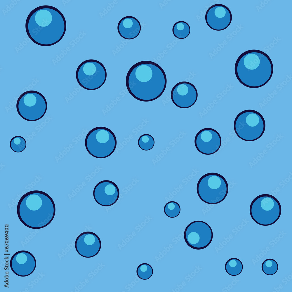 Blue seamless bubbles