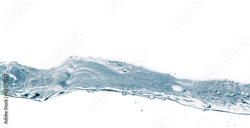 Water splash isolated on white. Close up of splash of water form