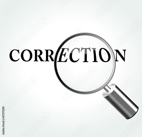Vector correction concept illustration