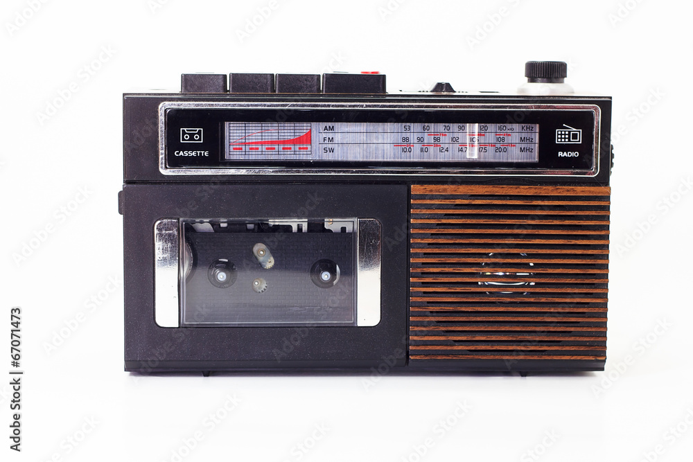 Retro radio and cassette player Retro radio and cassette player