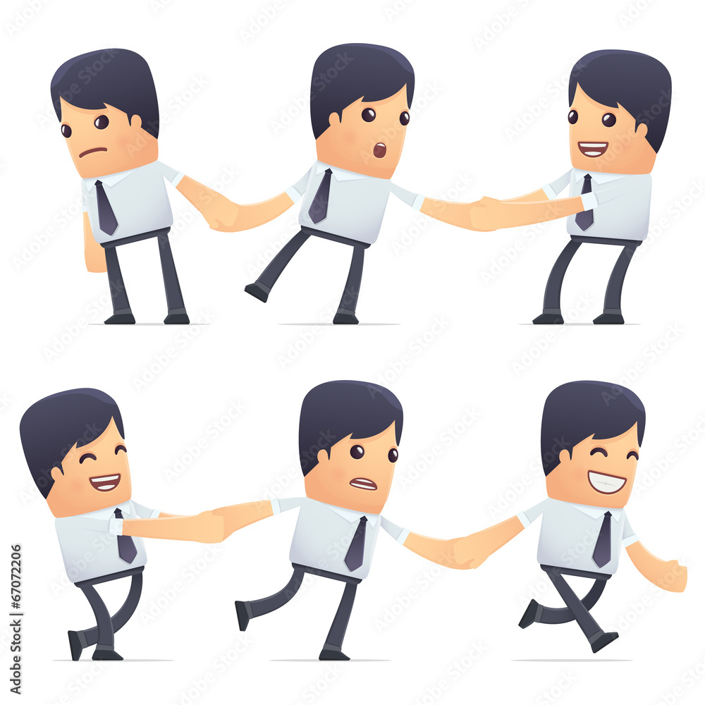 set of businessman character in different poses set of businessman character in different poses