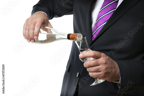 Business man with alcohol