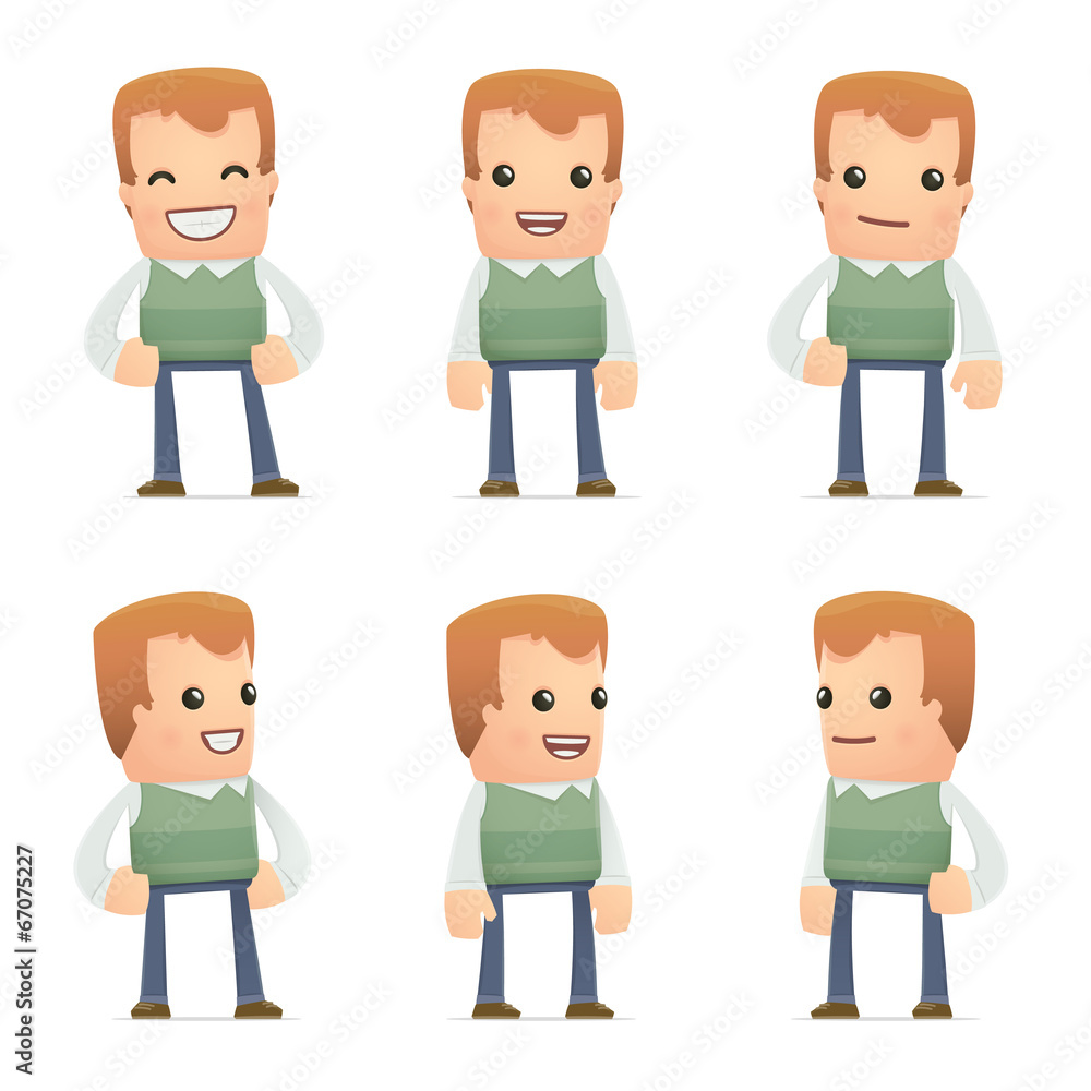 set of neighbor character in different poses set of neighbor character in different poses