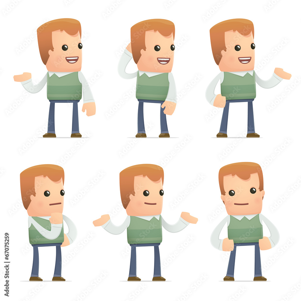set of neighbor character in different poses set of neighbor character in different poses