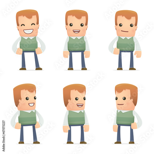 set of neighbor character in different poses