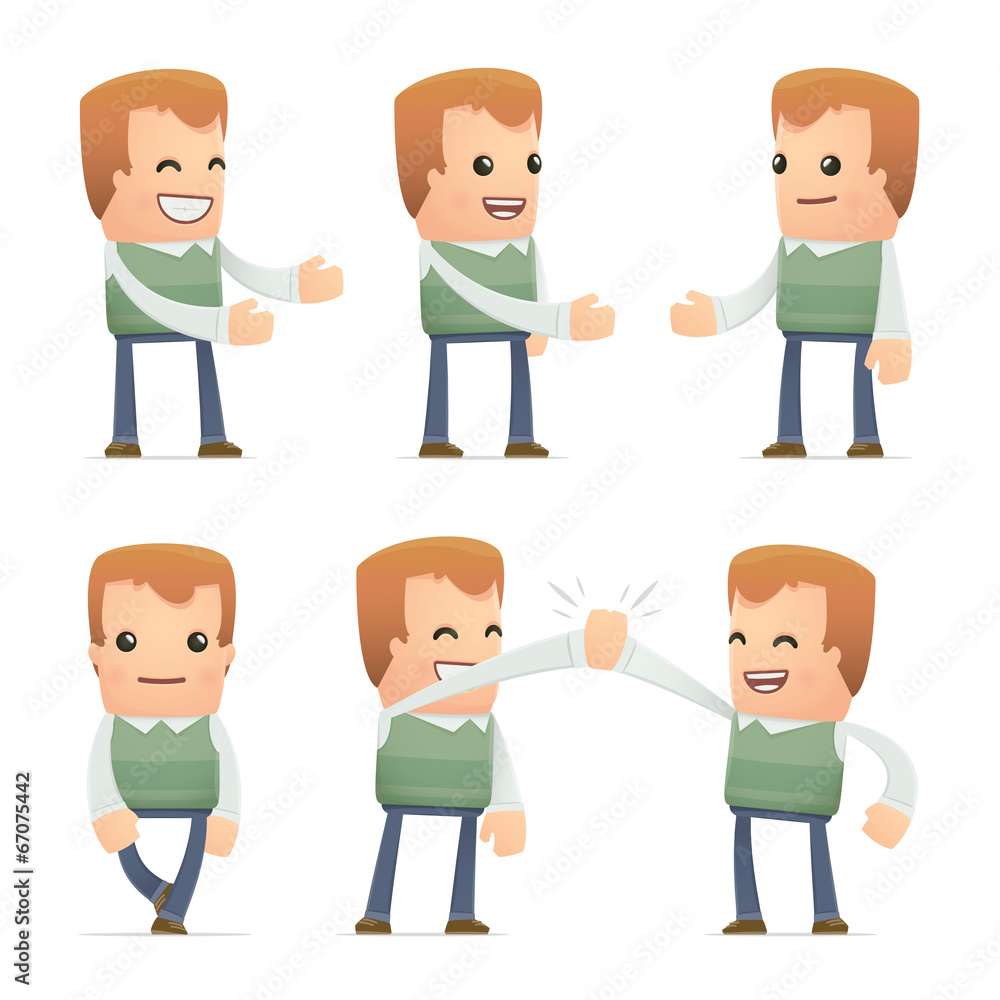 set of neighbor character in different poses set of neighbor character in different poses