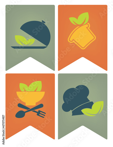 food flags, tags and emblems © ehidna