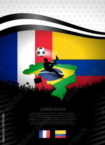 plakat fussball frankreich-kolumbien I