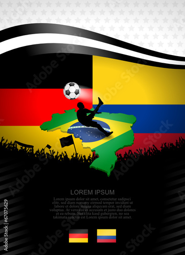 plakat fussball deutschland-kolumbien I