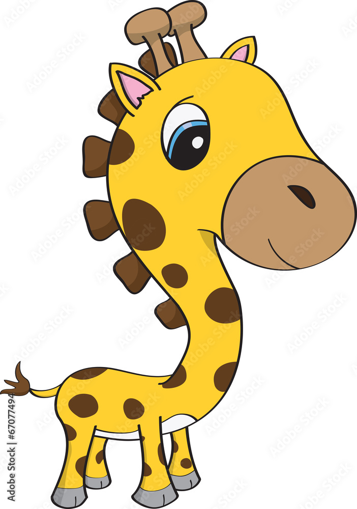 Cute baby giraffe with big blue eyes Cute baby giraffe with big blue eyes
