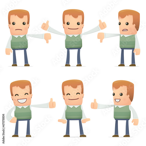 set of neighbor character in different poses