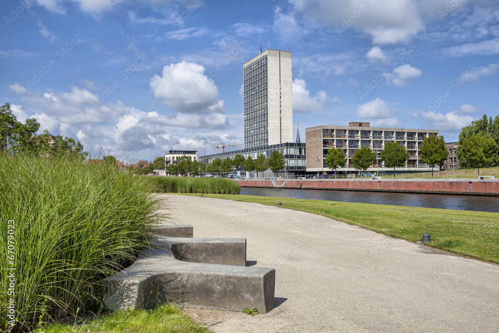 Fototapeta premium View on the highest building in Kortrijk