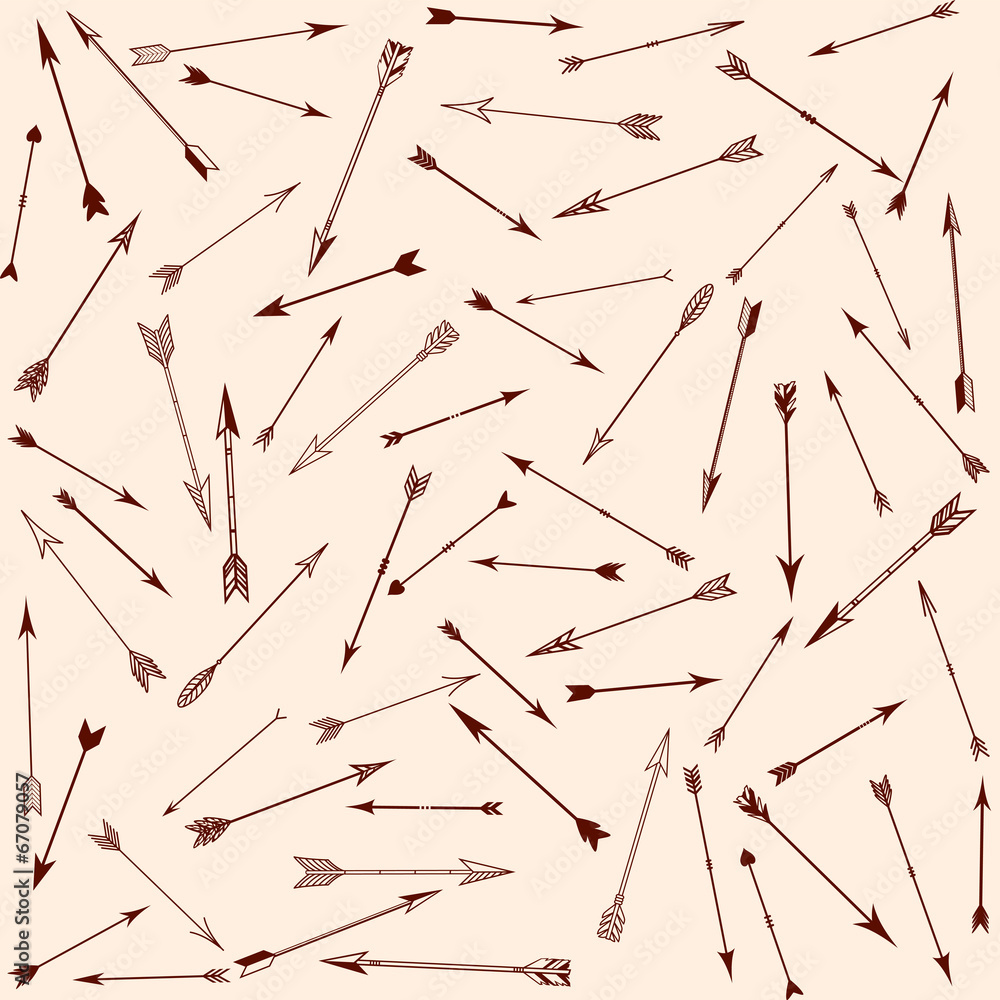 Seamless background of vintage arrows Stock Vector | Adobe Stock