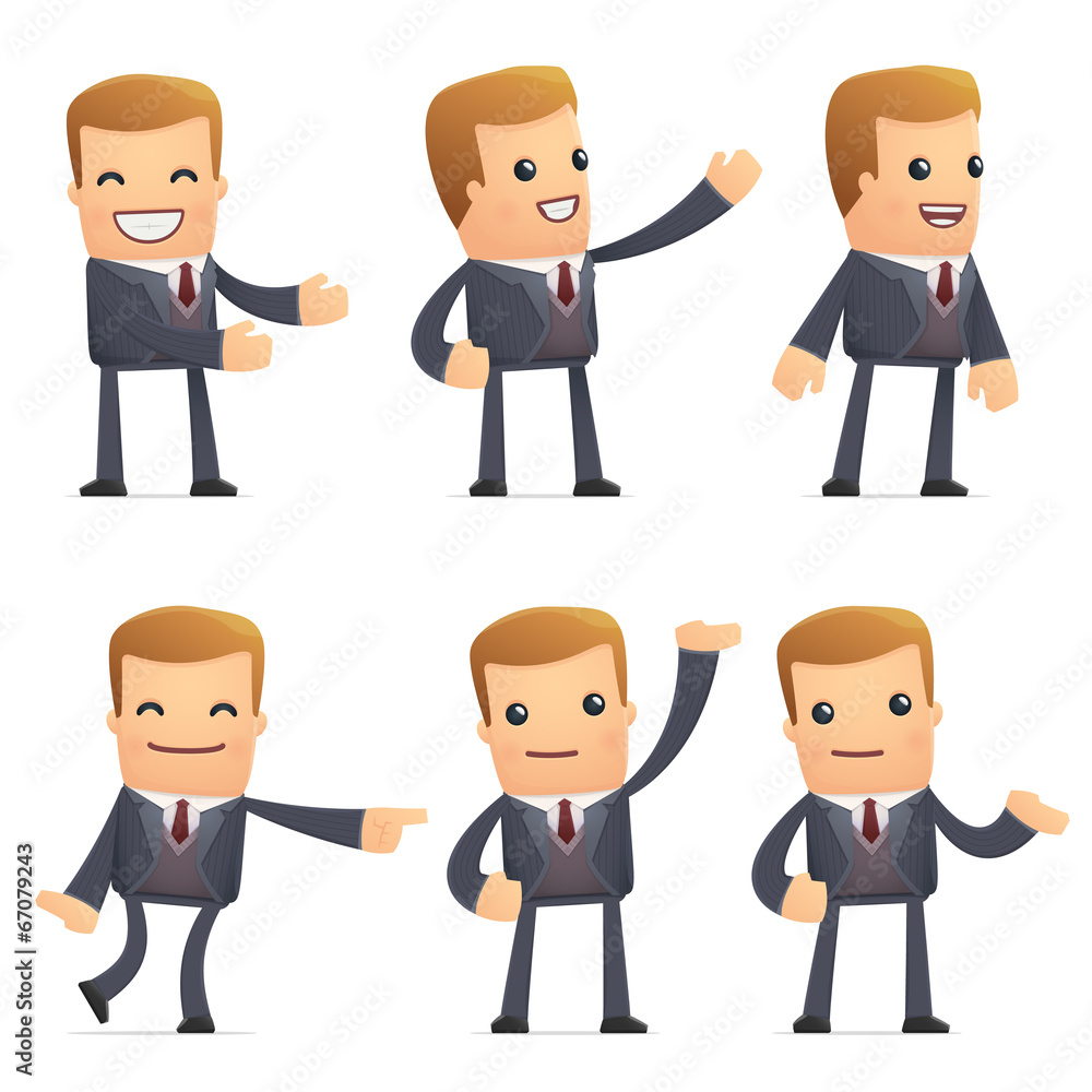 set of advisor character in different poses set of advisor character in different poses