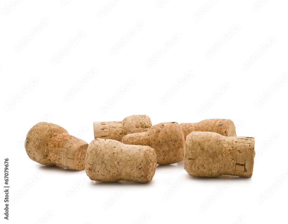 corks isolated on white background