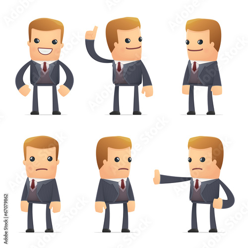 Foto set of advisor character in different poses