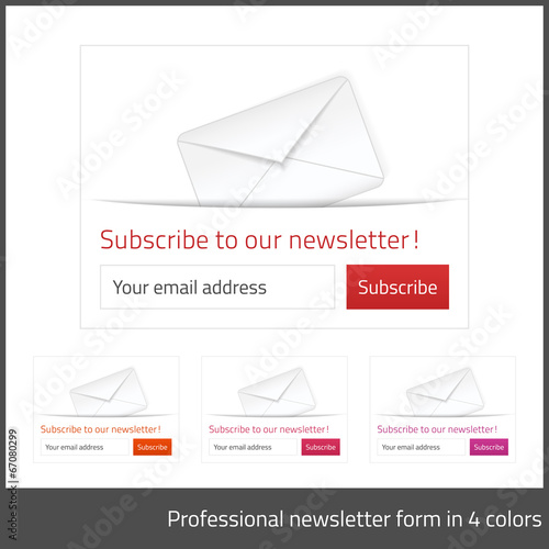 Light Subscribe to newsletter form with white background