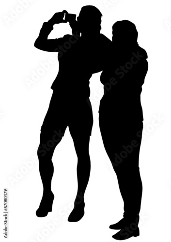 Two girls with camera