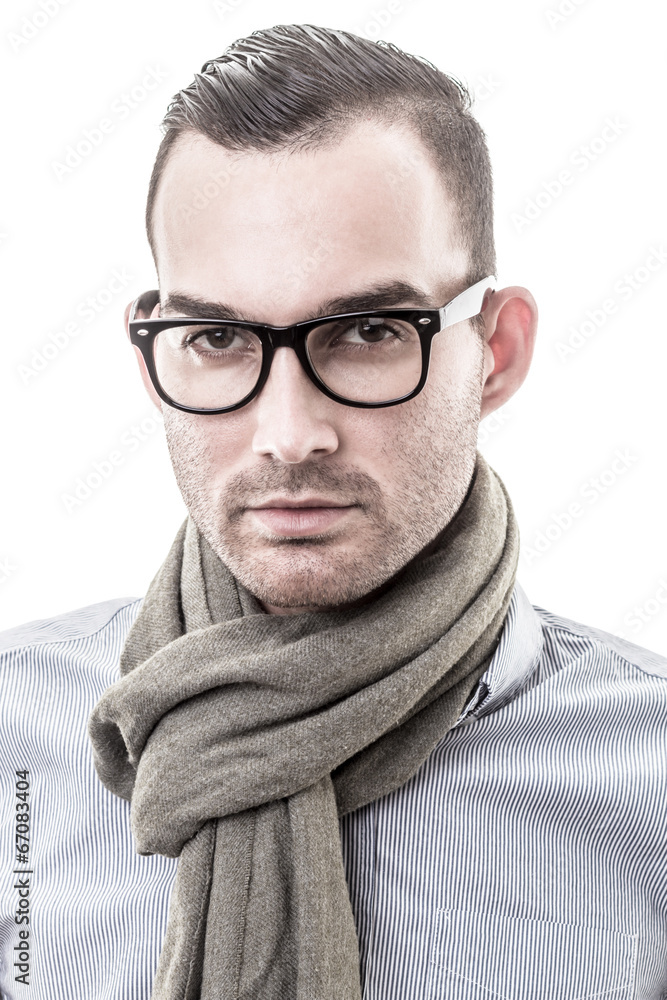 handsome young fashion man portrait - isolated handsome young fashion man portrait - isolated