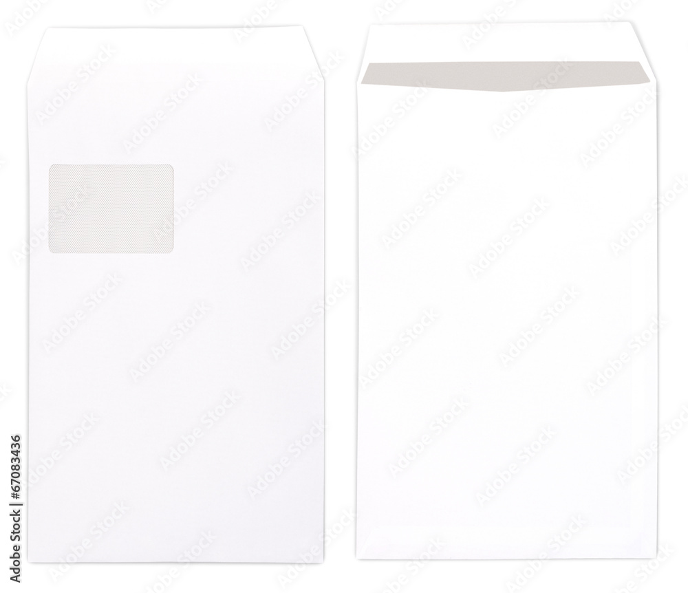 envelope on white envelope on white