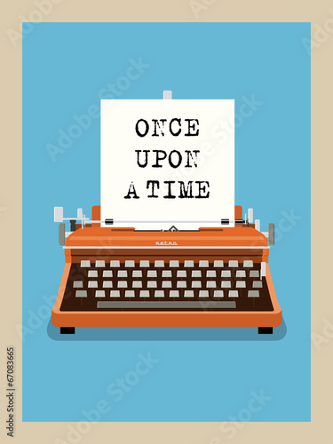 Once upon a time - Retro Typewriter Vector Illustration