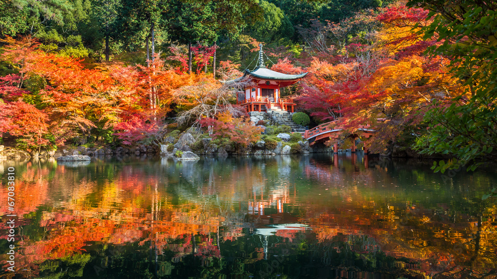 Fototapeta premium Świątynia Daigoji jesienią