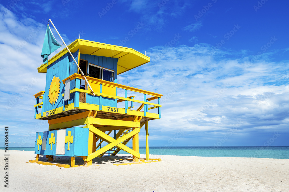 Fototapeta premium Lifeguard Tower, Miami Beach, Florida