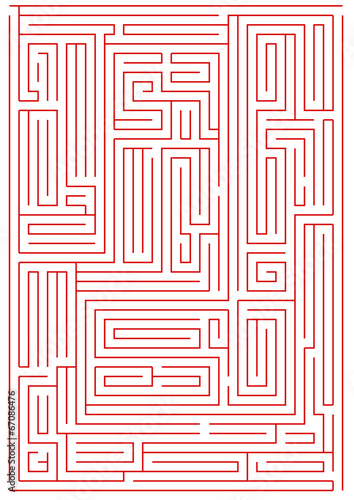 kırmızı çizgili labirent