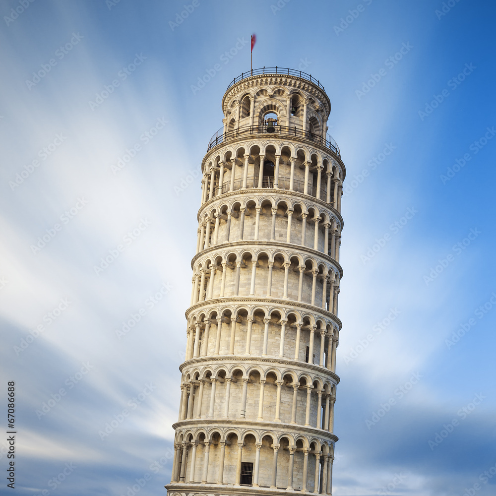 Famous Pisa leaning tower