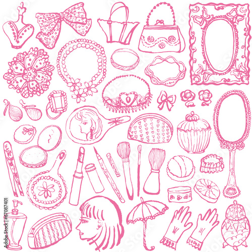 ガーリーイラスト ビューティー Stock Vector Adobe Stock ガーリーイラスト ビューティー Stock Vector Adobe Stock