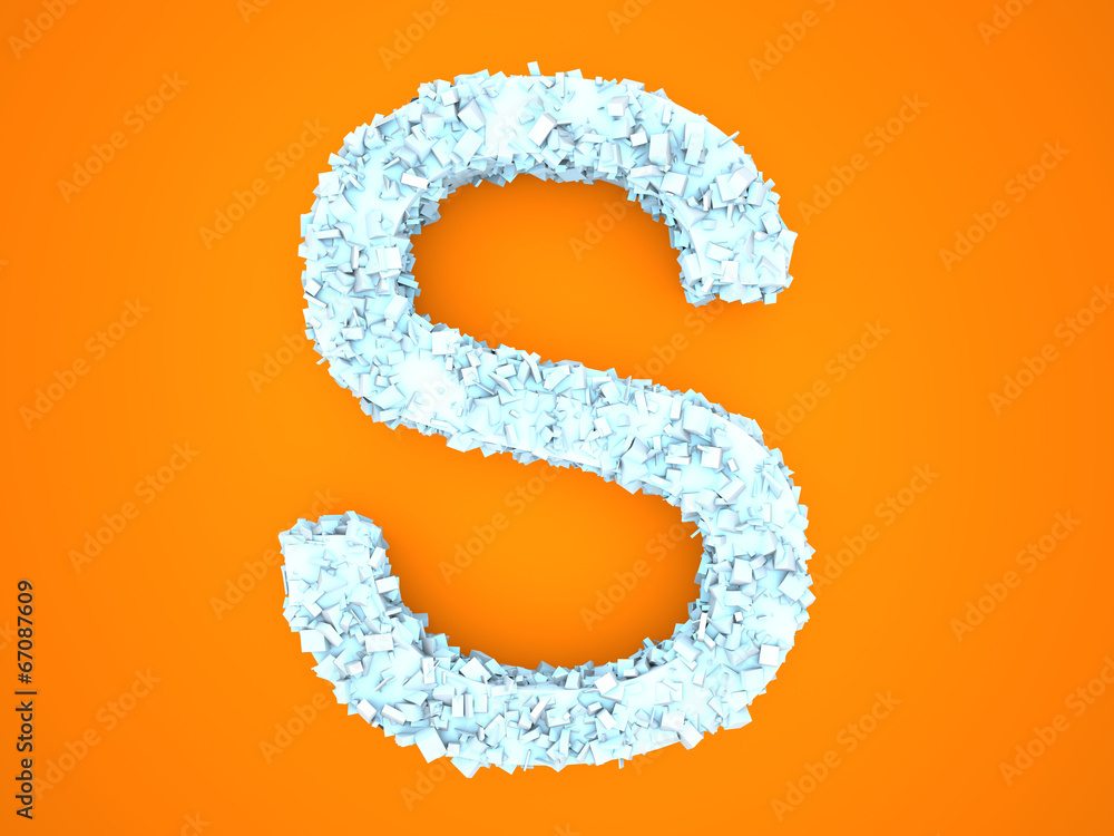 Gefrorener Buchstabe S Gefrorener Buchstabe S