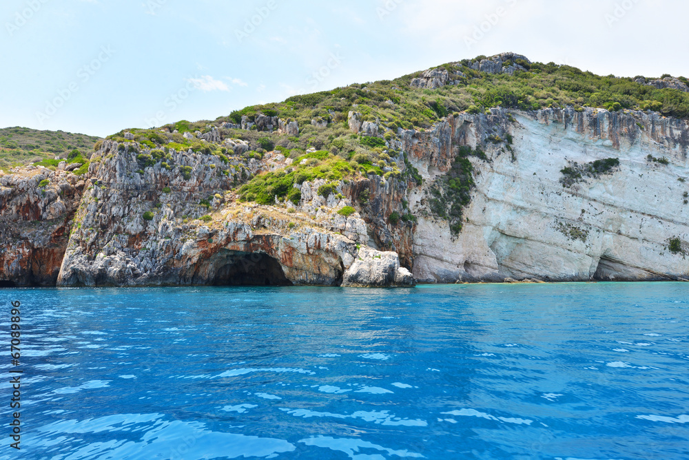 Zakynthos island at the ionian sea in Greece