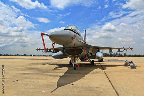 BANGKOK, THAILAND - JULY 02: F-16 of Royal Thai air force