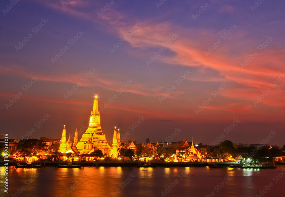 Wat Arun in Bangkok of Thailand