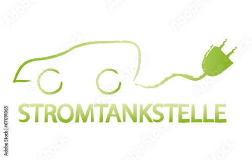 E-mobility, Energiewende, Verwendung alternativer Energiequellen und Nachhaltigkeit mit Elektroautos - Tankstelle, grüner Strom, Solarstrom, Solarenergie, Photovoltaik